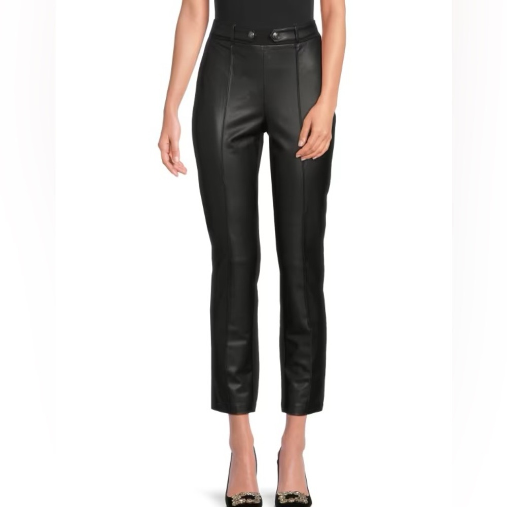 🌺 J. McLaughlin Jules Mixed Media Ankle-length Pants, Size L, Black (NWT)